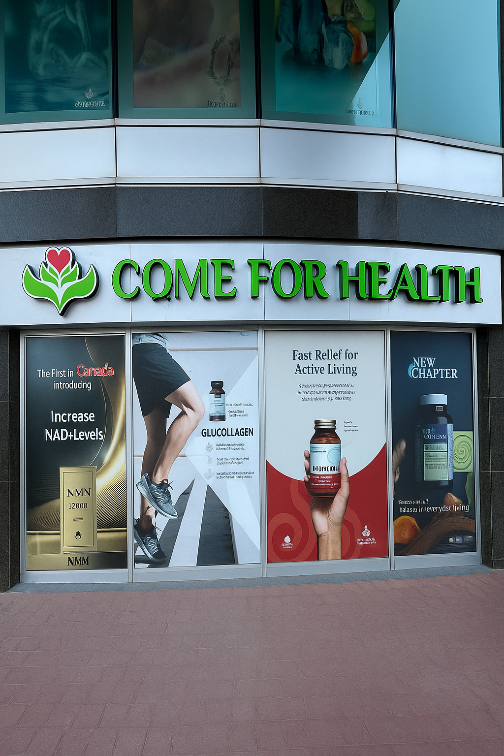 Come For Health storefront exterior